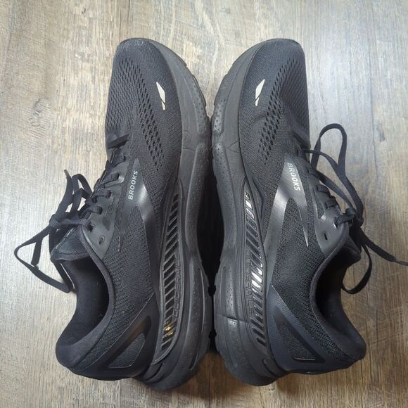 Brooks Adrenaline GTS 23 Shoes Mens Sz 11 Triple Black Running Athletic Sneakers - Picture 9 of 13